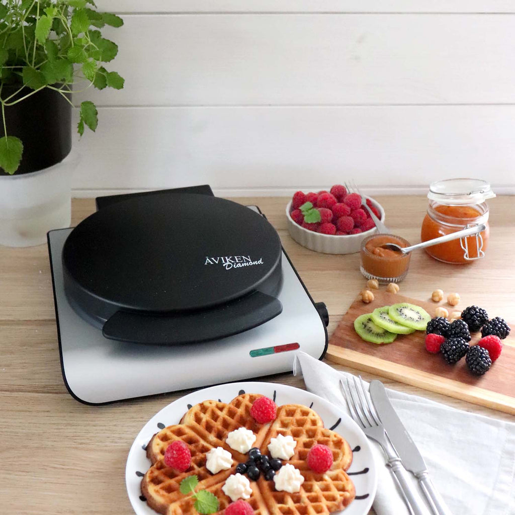 Åviken Våffeljärn enkelt 907.2 Keramiskt, Silver