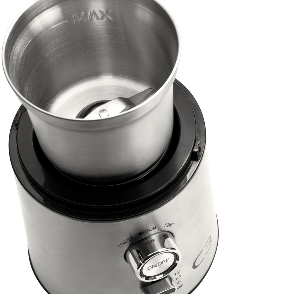 C3 Kaffekvarn Design 85g 200W CG700 Borstad Rostfri stål-Holykitchen