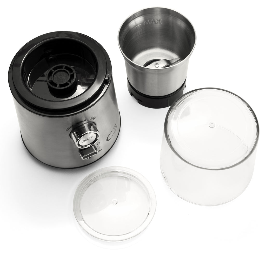 C3 Kaffekvarn Design 85g 200W CG700 Borstad Rostfri stål-Holykitchen
