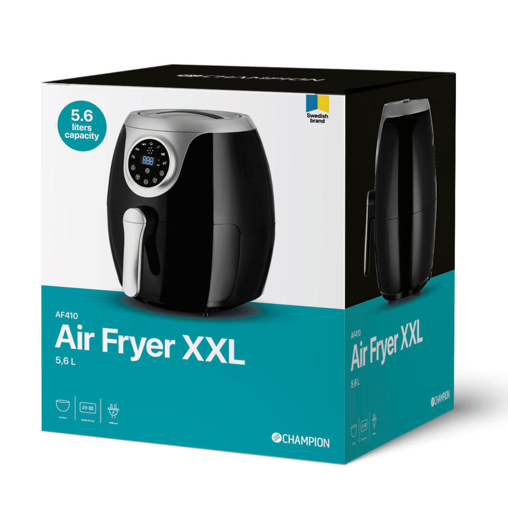 Champion Airfryer XXL 5,6L 1800W AF410 Svart/Silver