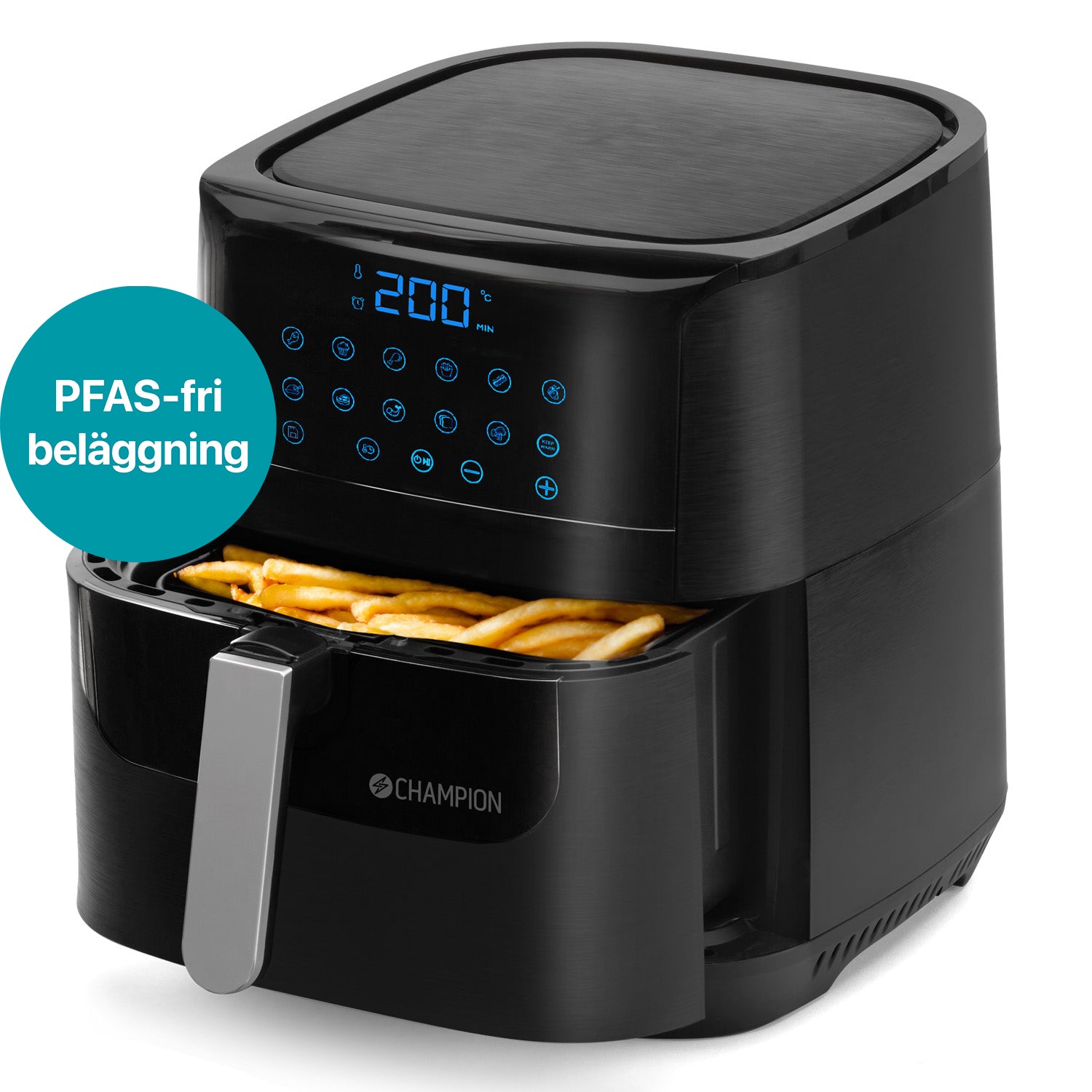 Champion Airfryer XL Ceramic 5,5L 1800W AF600 Svart