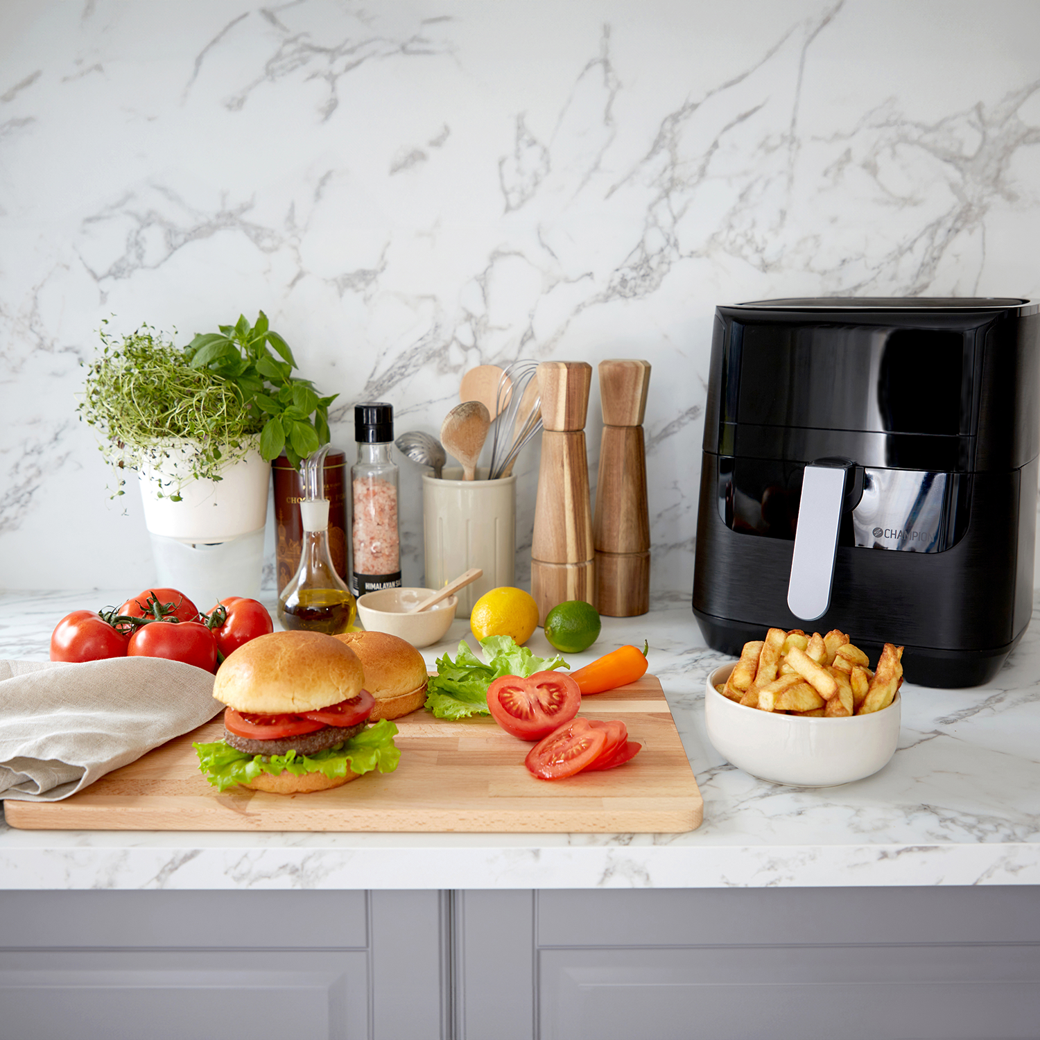 Champion Airfryer XL Ceramic 5,5L 1800W AF600 Svart