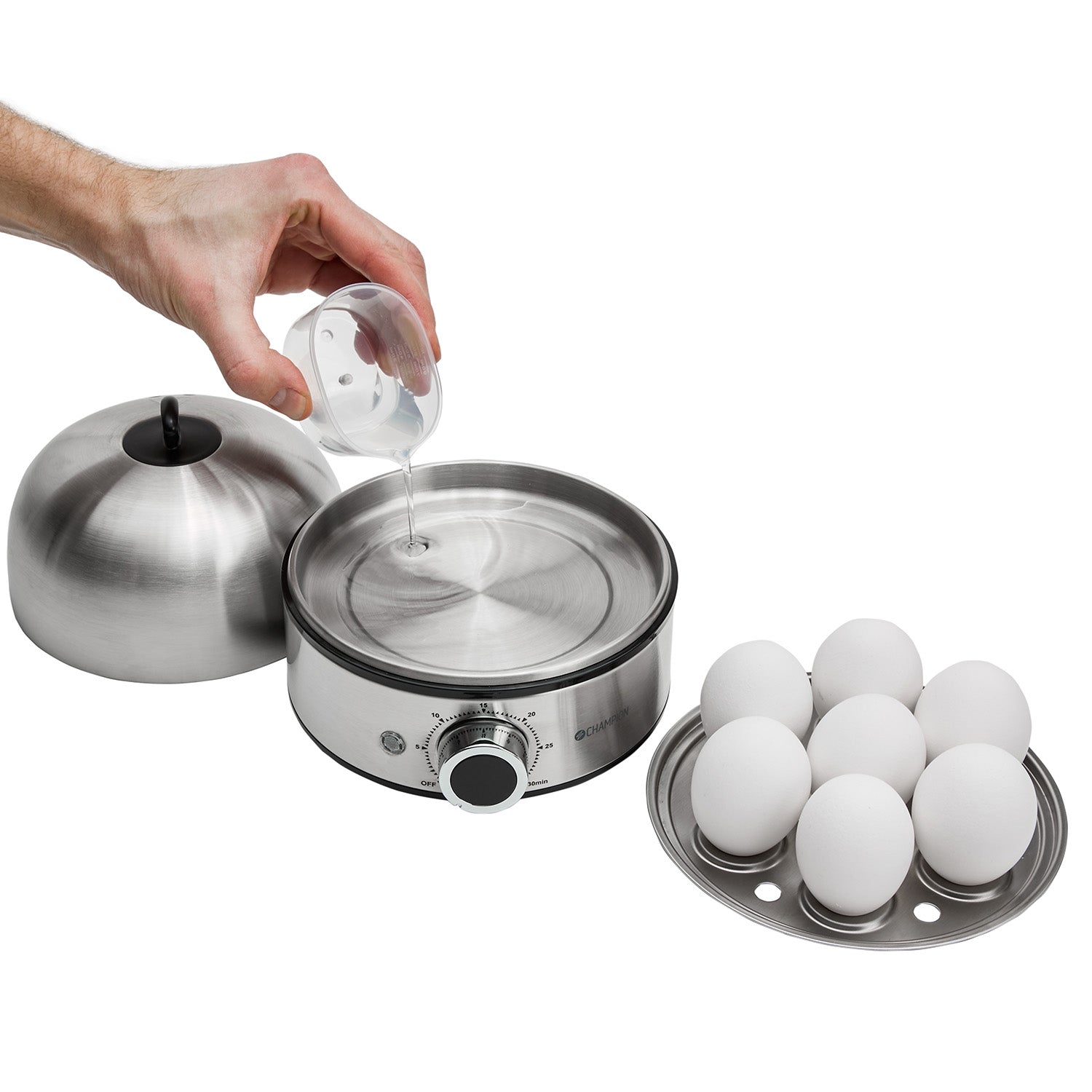 Champion Äggkokare Timer 7 Ägg EB600 Rostfri-Holykitchen