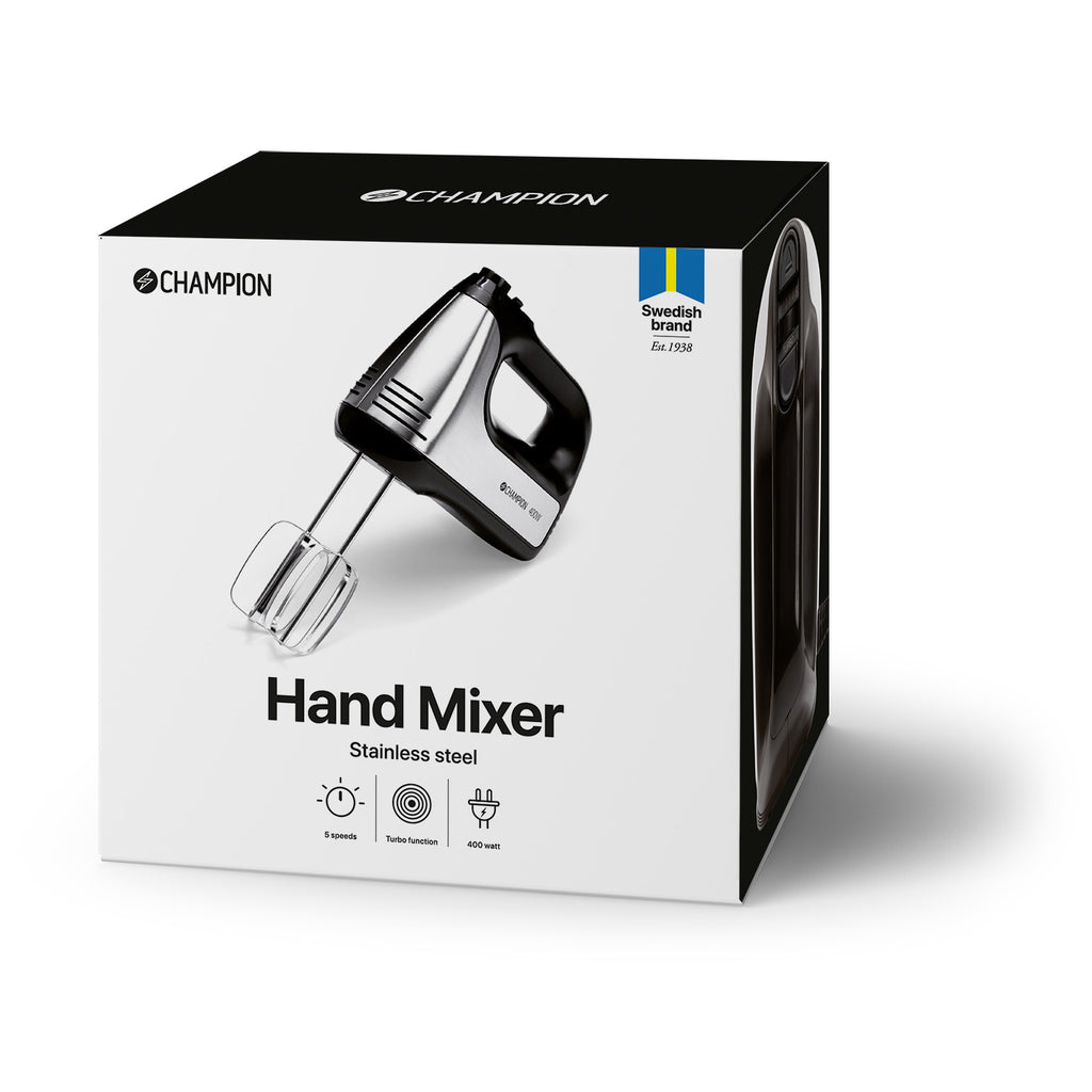 Champion Elvisp 400W 5-hastigheter + Turbo EV400 Svart/Rostfri-Holykitchen