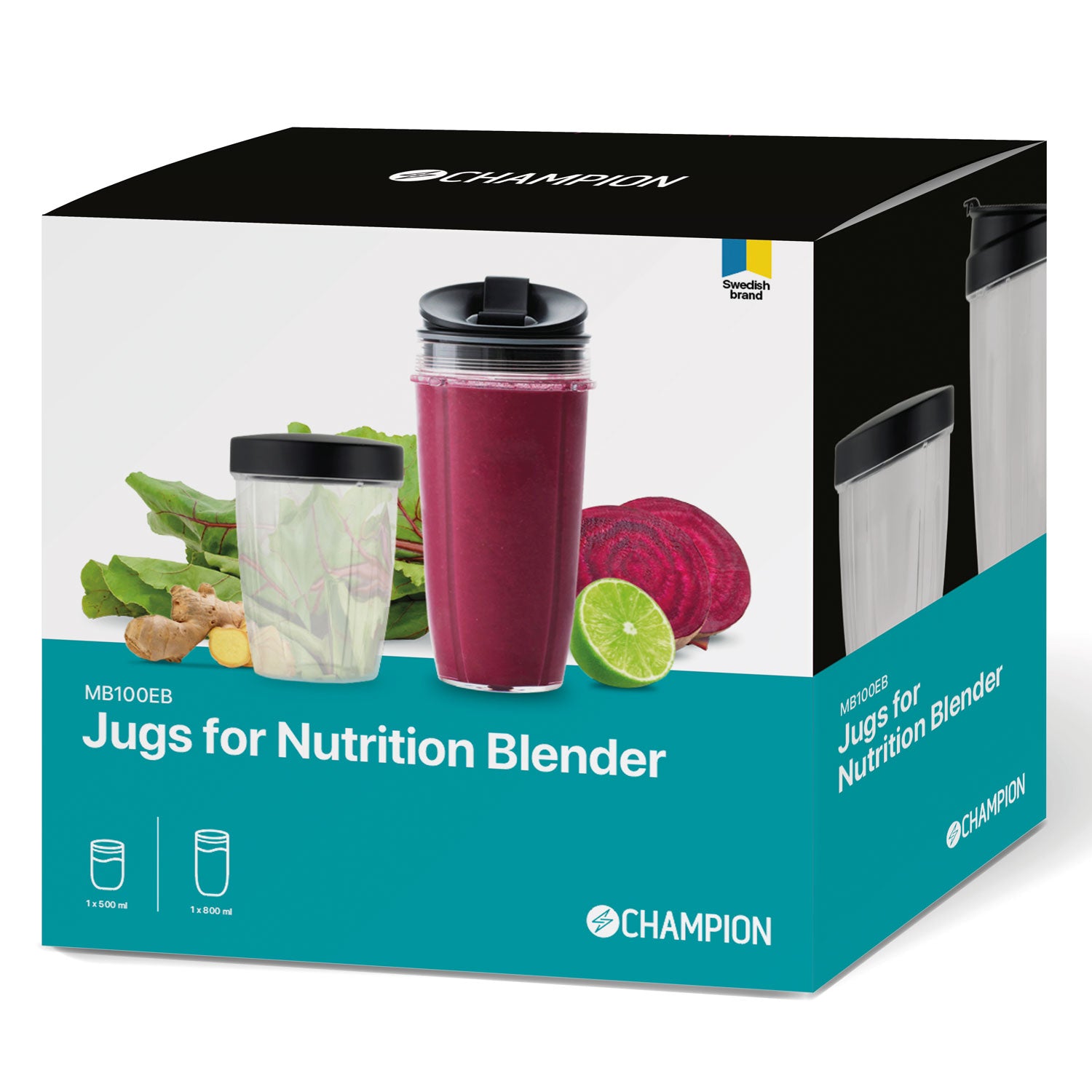 Champion Nutrition Blender Extra Flaska 2-pack MB100/NB500-Holykitchen
