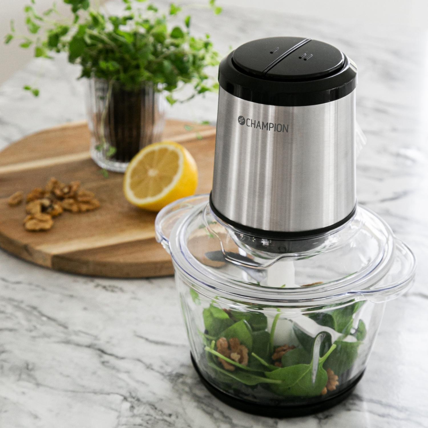Champion Mini Chopper 1,2L 400W Glasskål MC310 Rostfri-Holykitchen