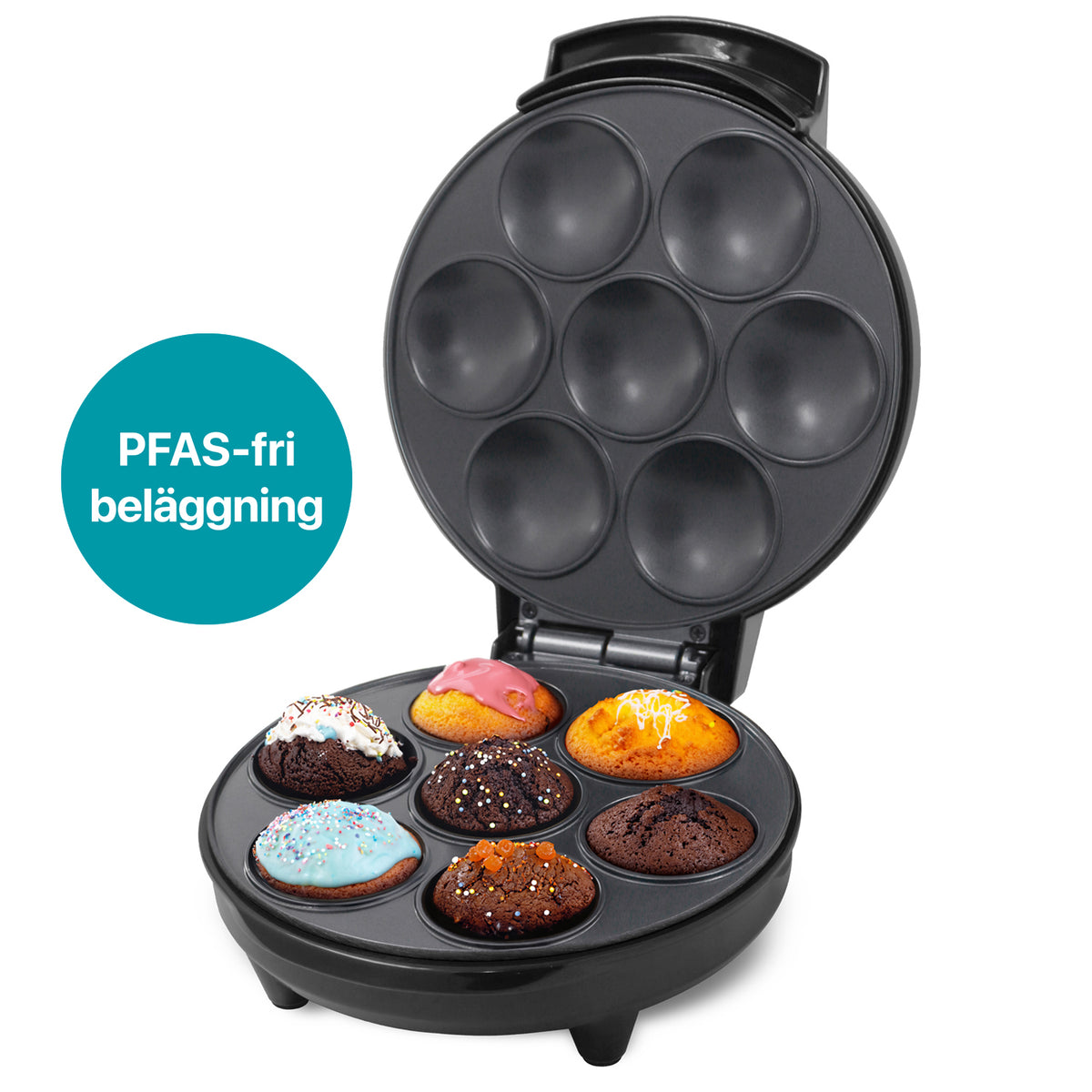 Champion Muffin Maker Ceramic 7 Muffins 700W MM400 Svart