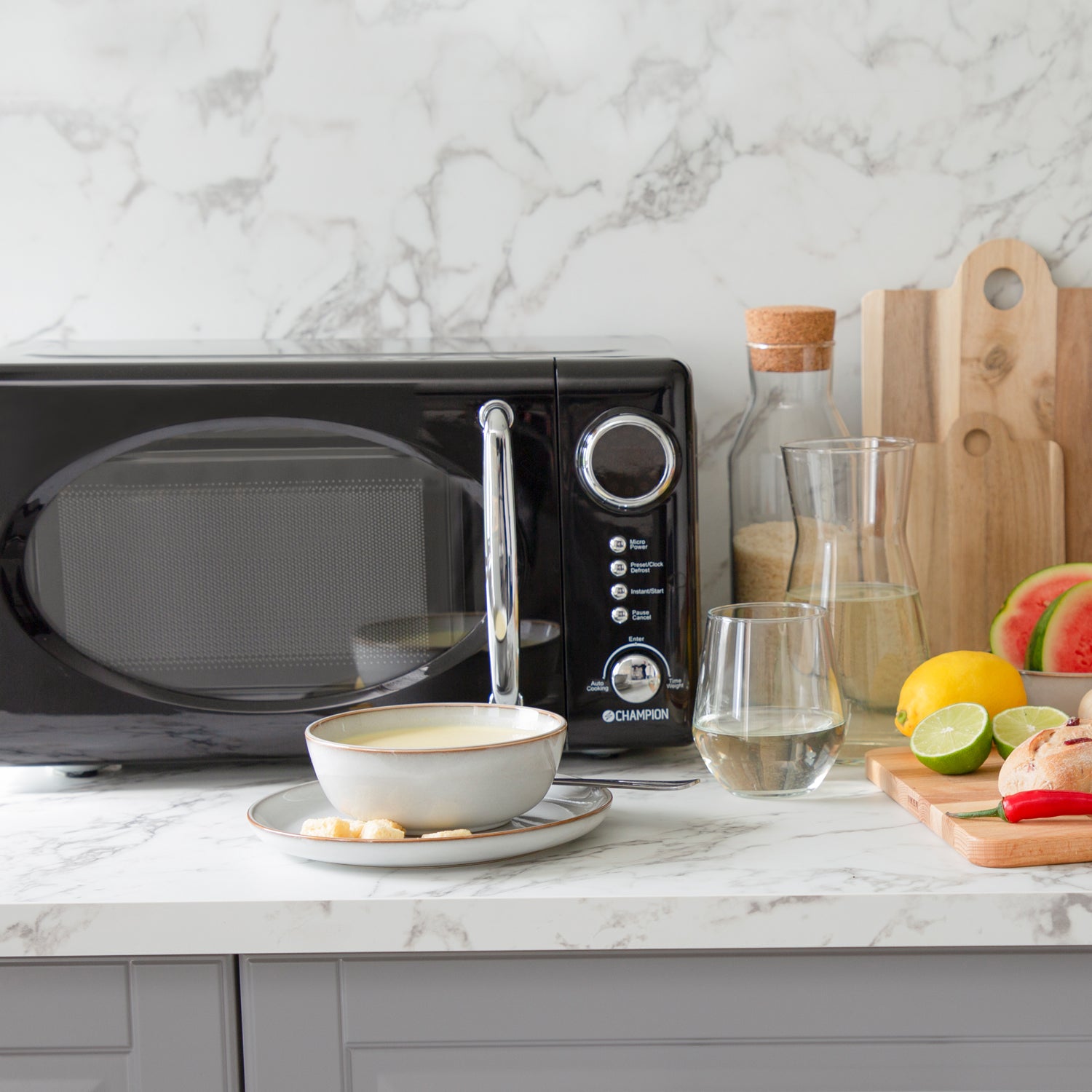 Champion Mikrovågsugn Retro 20L 700W MW025 Svart