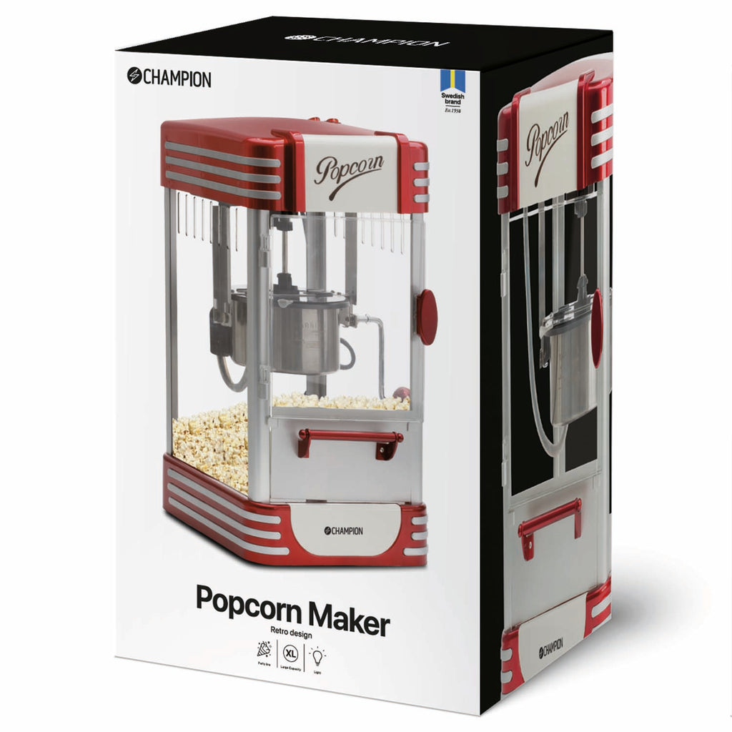 Champion Popcornmaskin Retro XL PCM406 Röd Metallic-Holykitchen