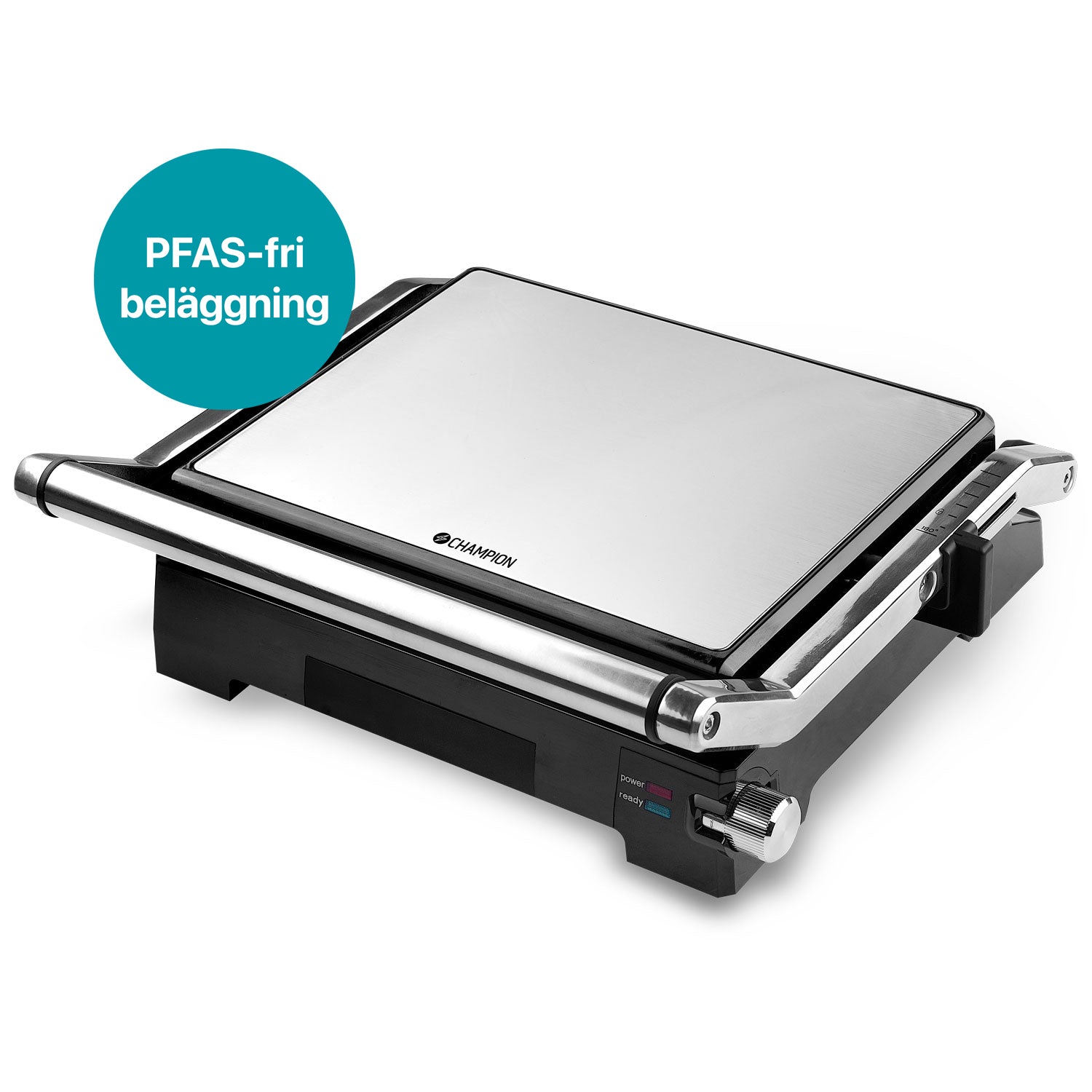 Champion Paninigrill Pro Health 2in1 med Bordsgrill 2000W PG600 Rostfri-Holykitchen