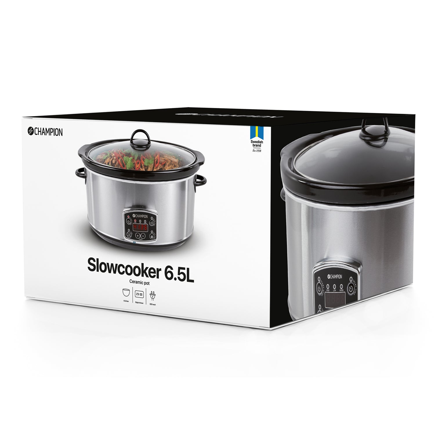 Champion Slowcooker 6,5L 320W SC210 Rostfri