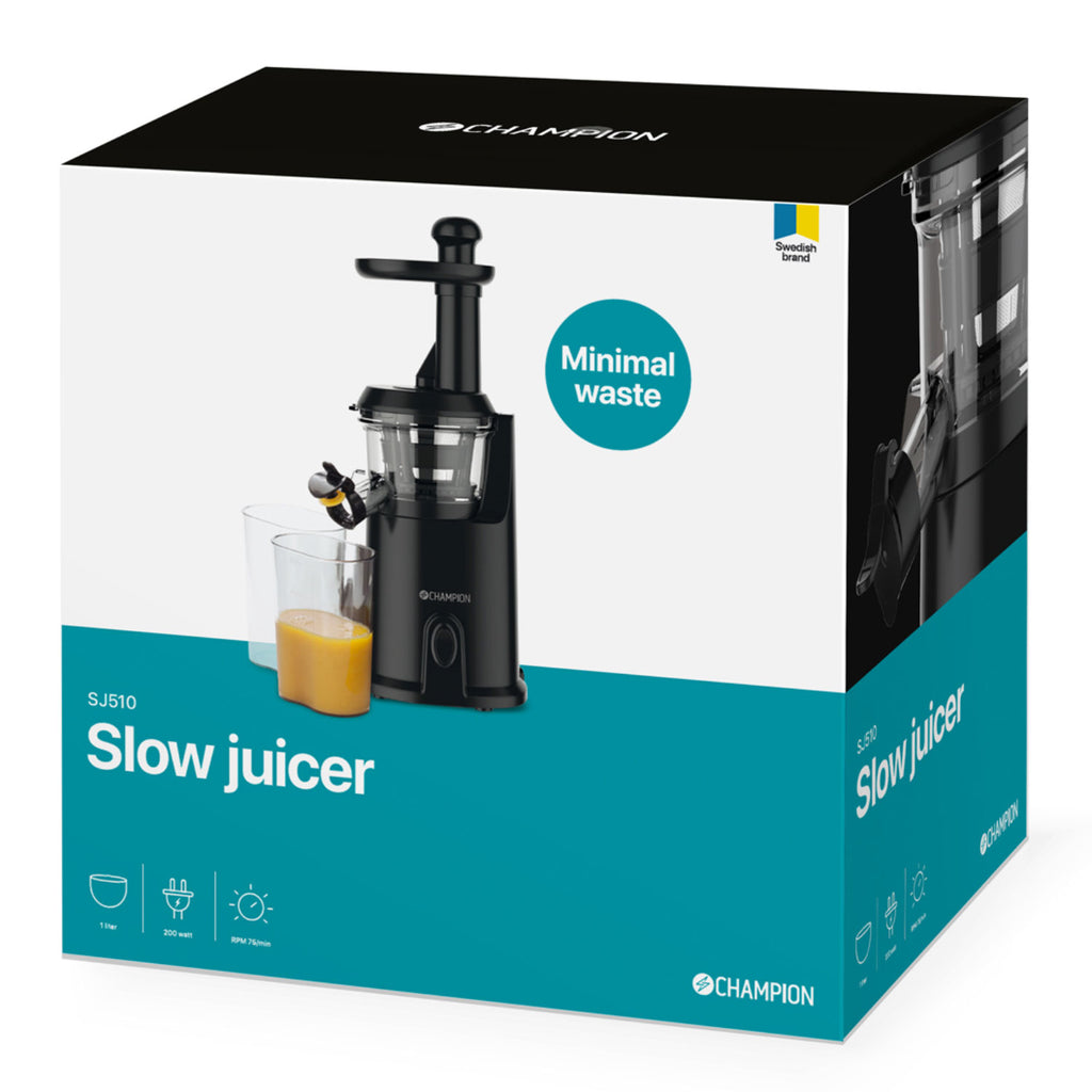 Champion Slowjuicer 1L 200W SJ510 Svart-Holykitchen