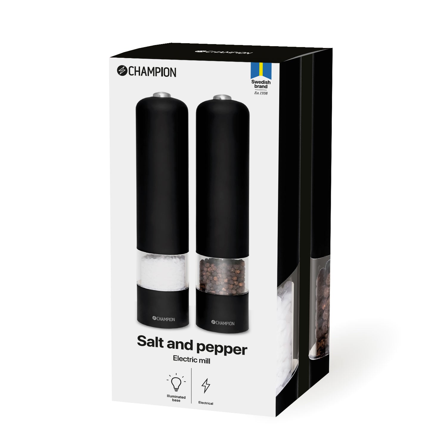 Champion Salt- och Pepparkvarn SPK120 Mattsvart