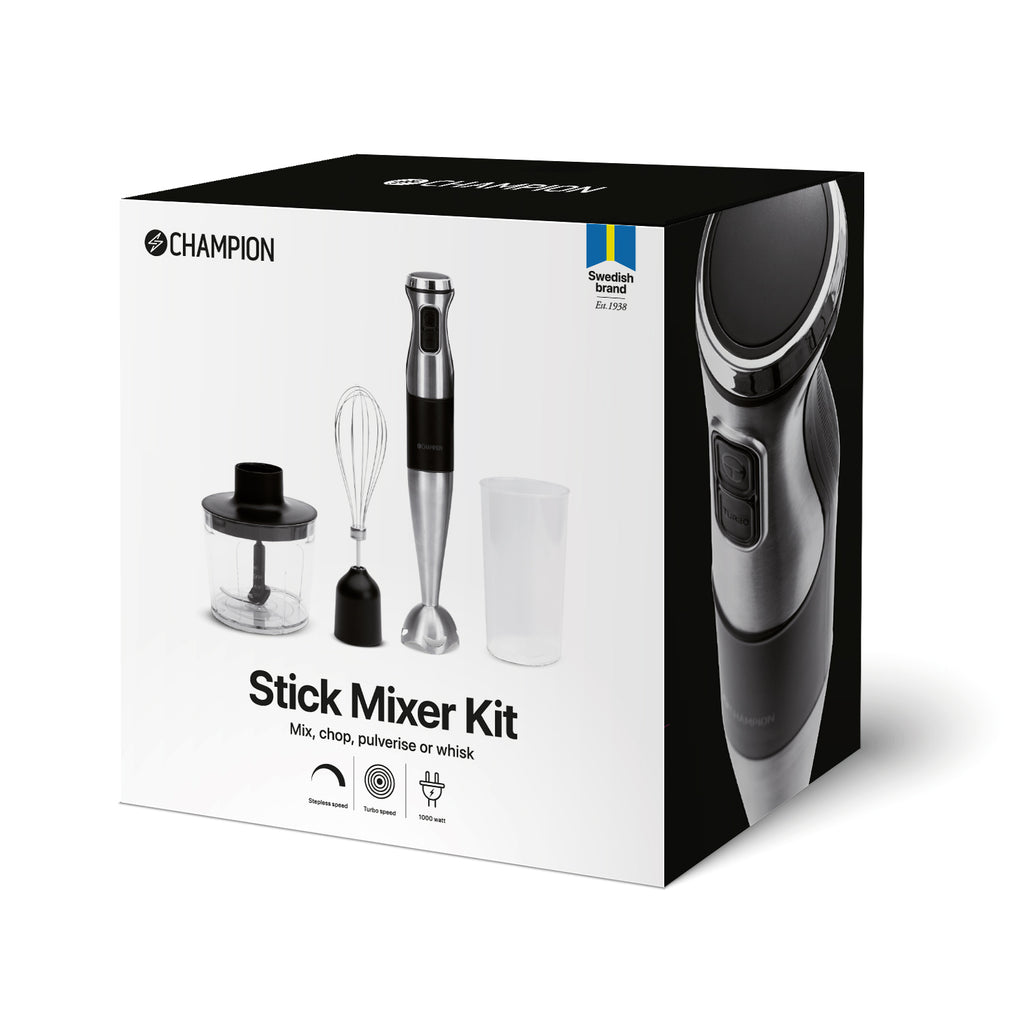 Champion Stavmixer MultiKit 1000W STM600 Rostfri/Svart-Holykitchen