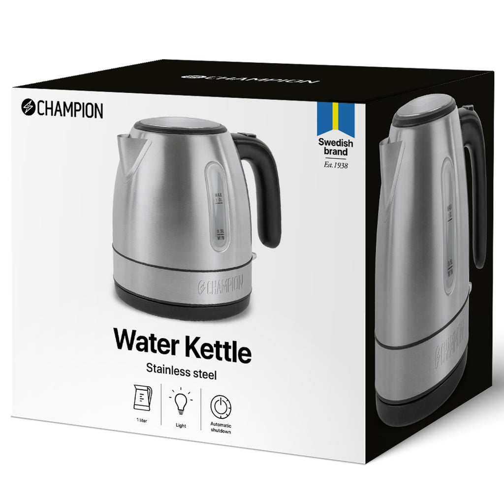 Champion Vattenkokare 1,0L VK050 Rostfri-Holykitchen