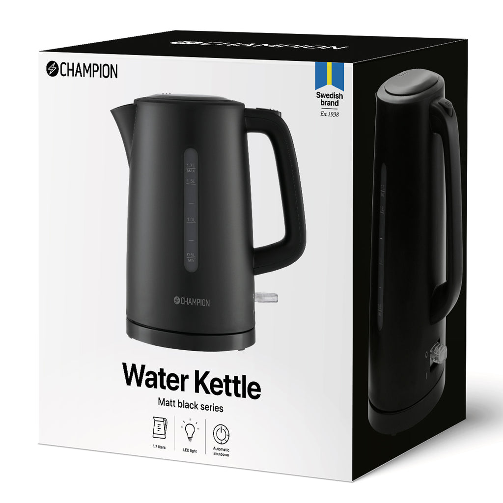 Champion Vattenkokare 1,7L VK120 Mattsvart-Holykitchen