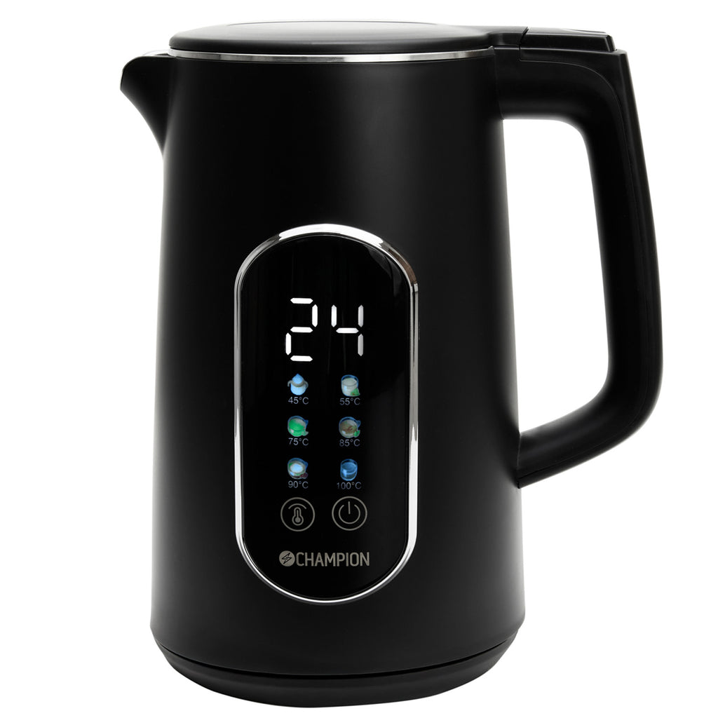 Champion Vattenkokare Digital Temp Varmhållning 1,7L VK800 Mattsvart-Holykitchen
