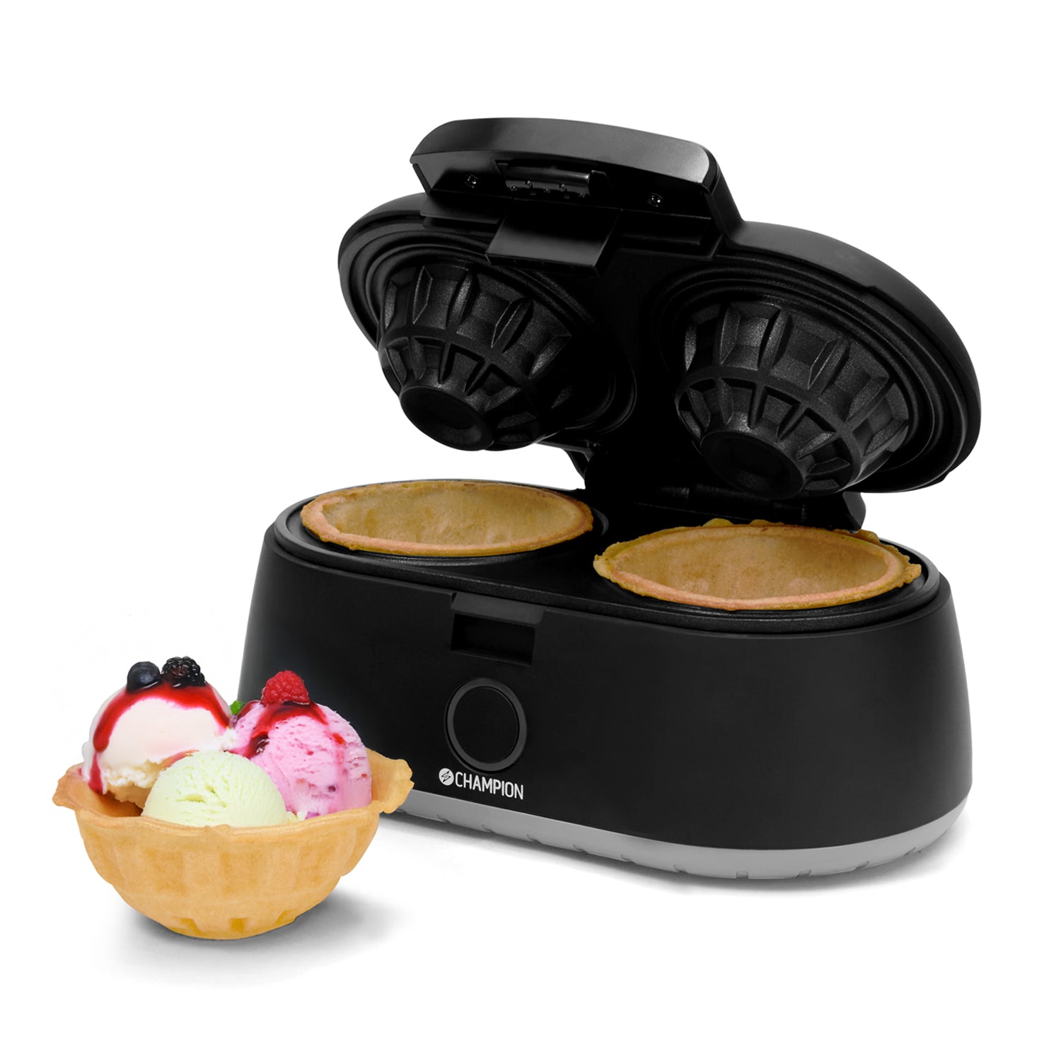 Champion Våffelskålsjärn Health Dubbelt 1000W VS400 Svart