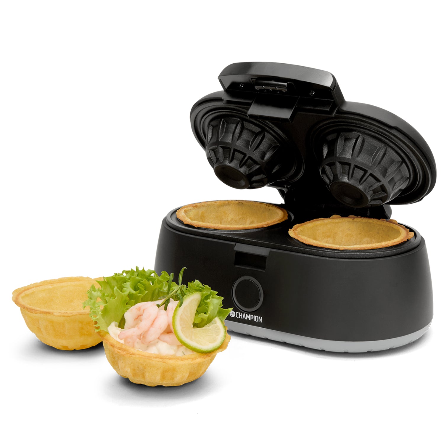 Champion Våffelskålsjärn Health Dubbelt 1000W VS400 Svart