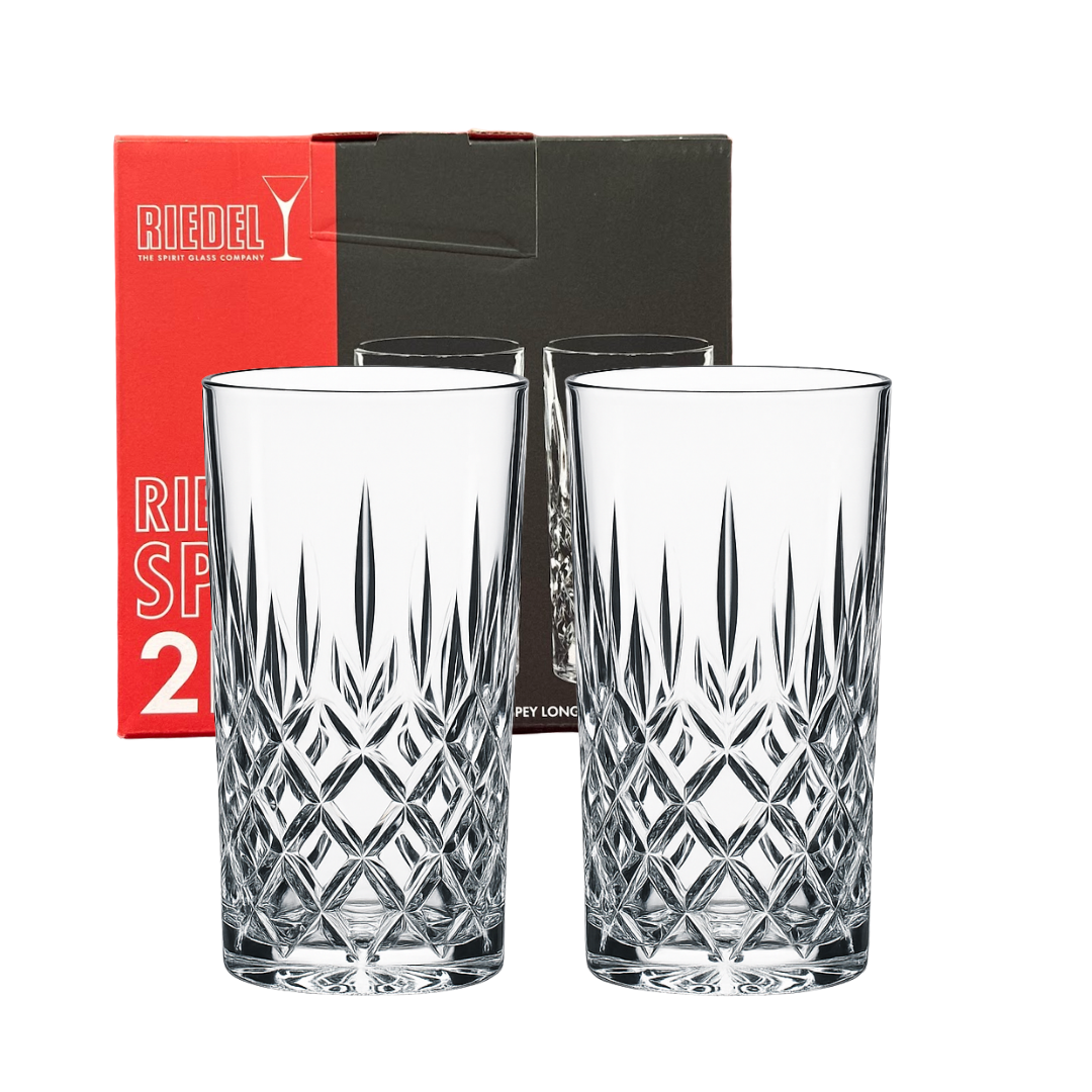 Longdrinkglas 2-pack 37,5 cl – kristallglas med klassisk struktur