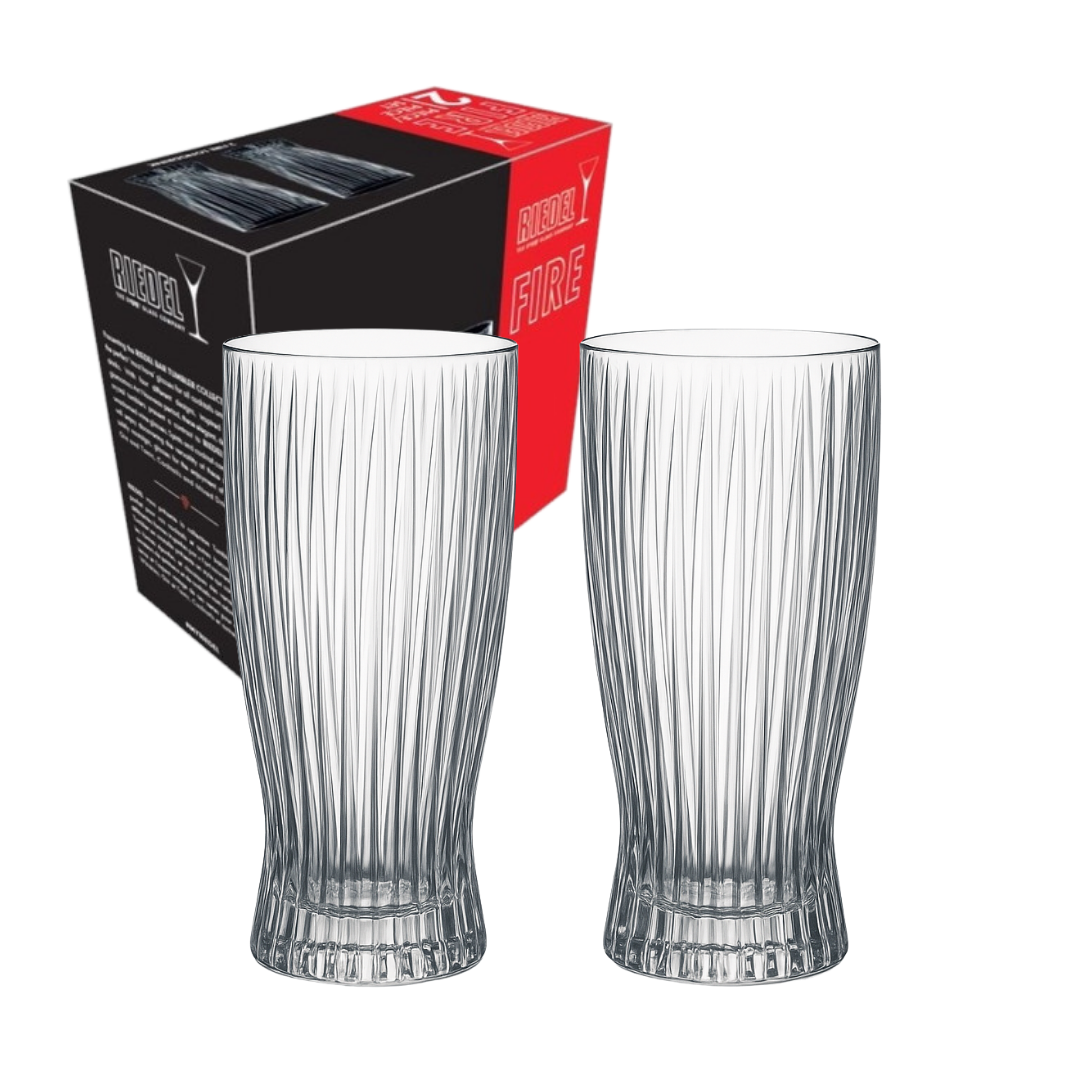 Longdrinkglas 2-pack 37,5 cl – kristallglas med eldinspirerad design