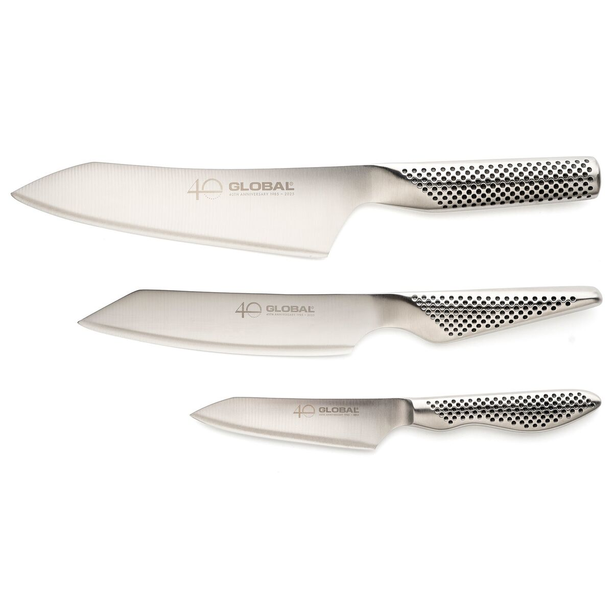 Global 40-årsjubileum knivset 3 delar G-4, GS-58, GS-110-Holykitchen