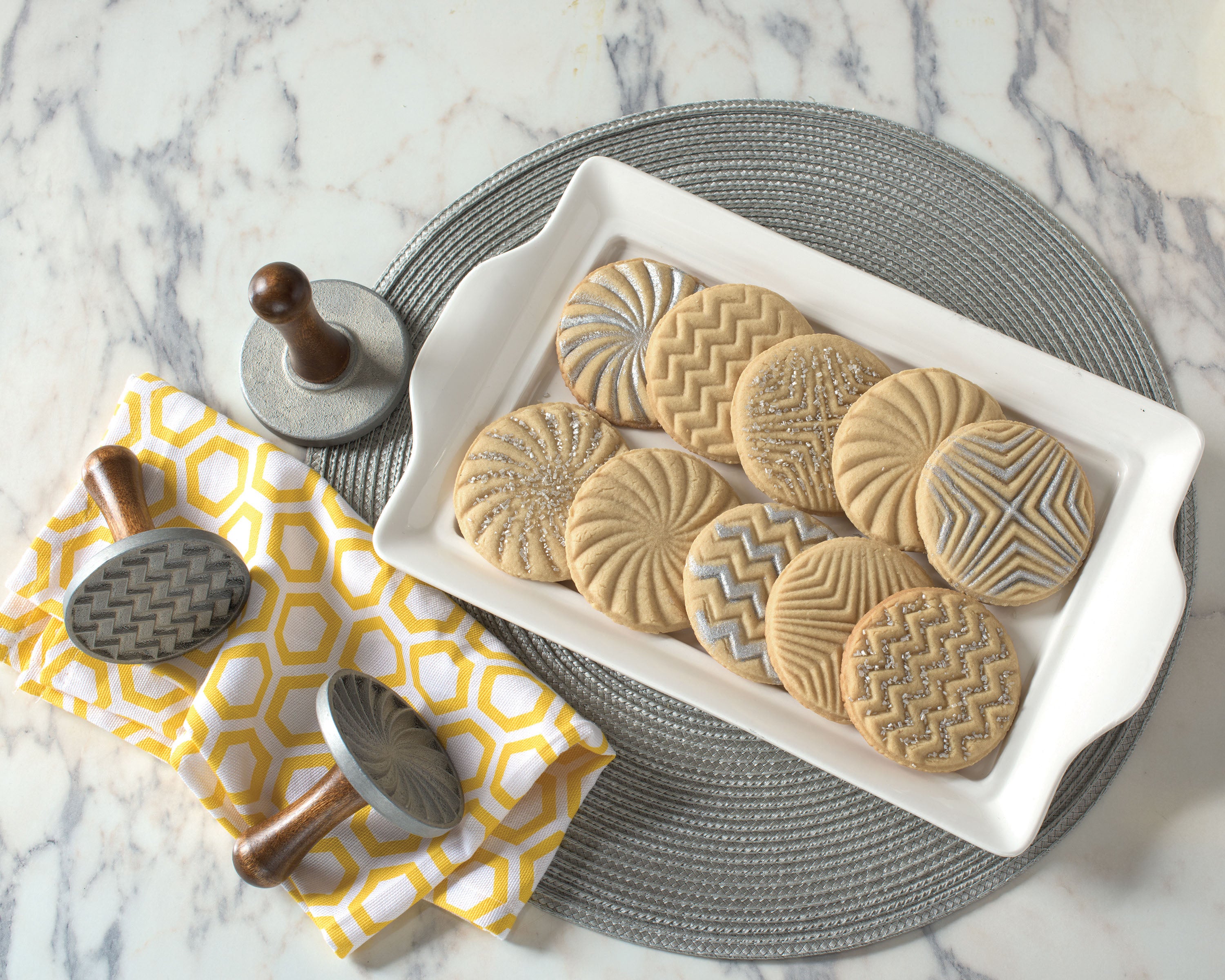 Nordic Ware Nordic Ware Geo Heirloom Cookie Stamps-Holykitchen