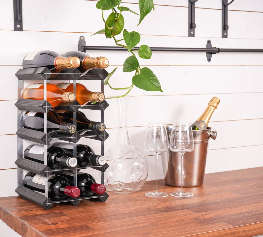 The Swedish Wine Rack Factory Vinställ 12 Flaskor Omonterat Svart-Holykitchen