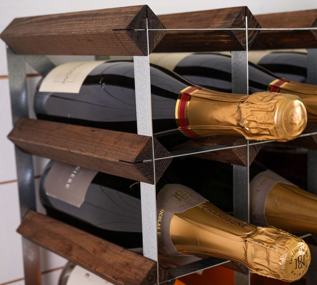 The Swedish Wine Rack Factory Vinställ 12 Flaskor Omonterat Mörkt Trä-Holykitchen