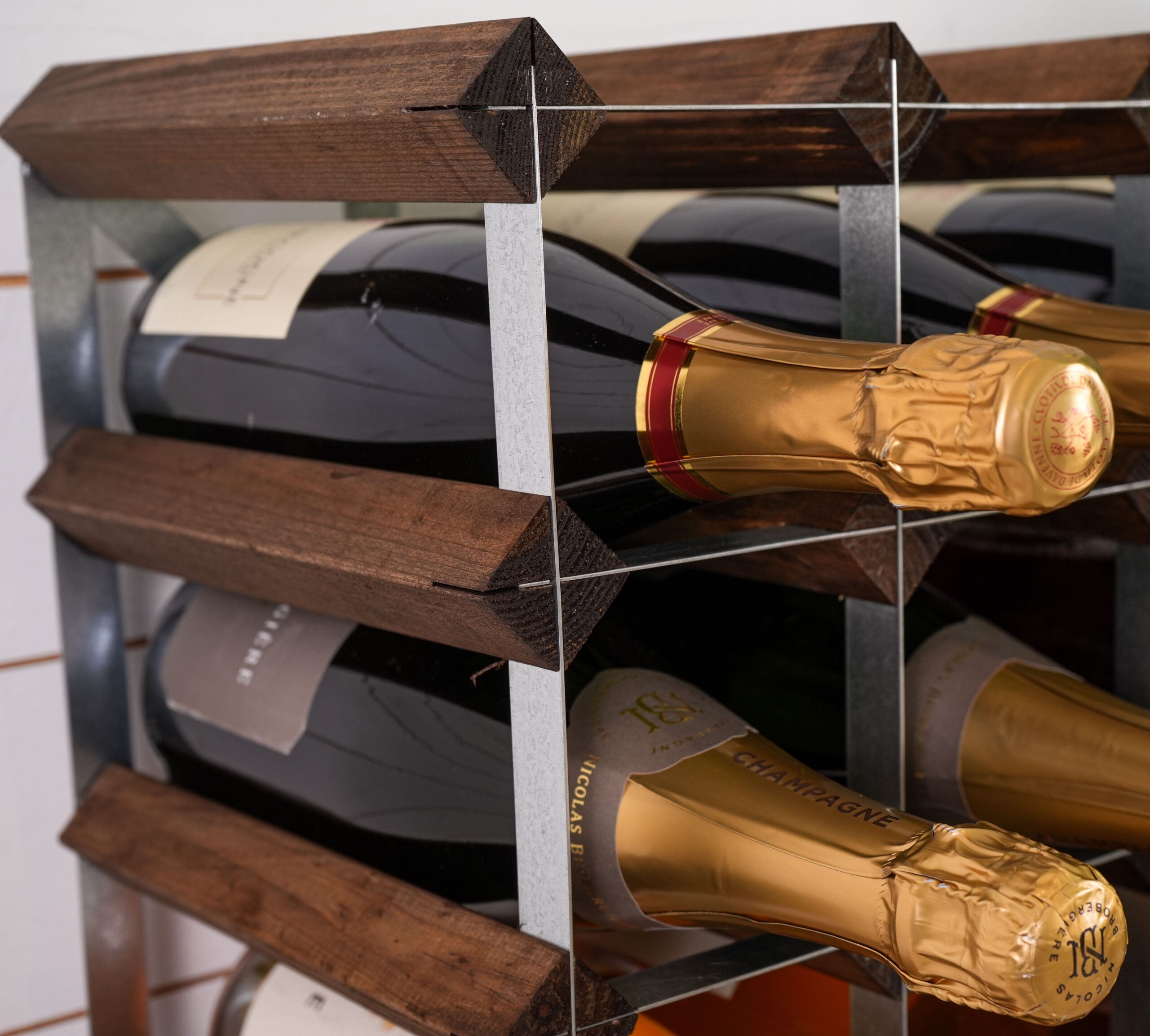 The Swedish Wine Rack Factory Vinställ 12 Flaskor Omonterat Mörkt Trä-Holykitchen