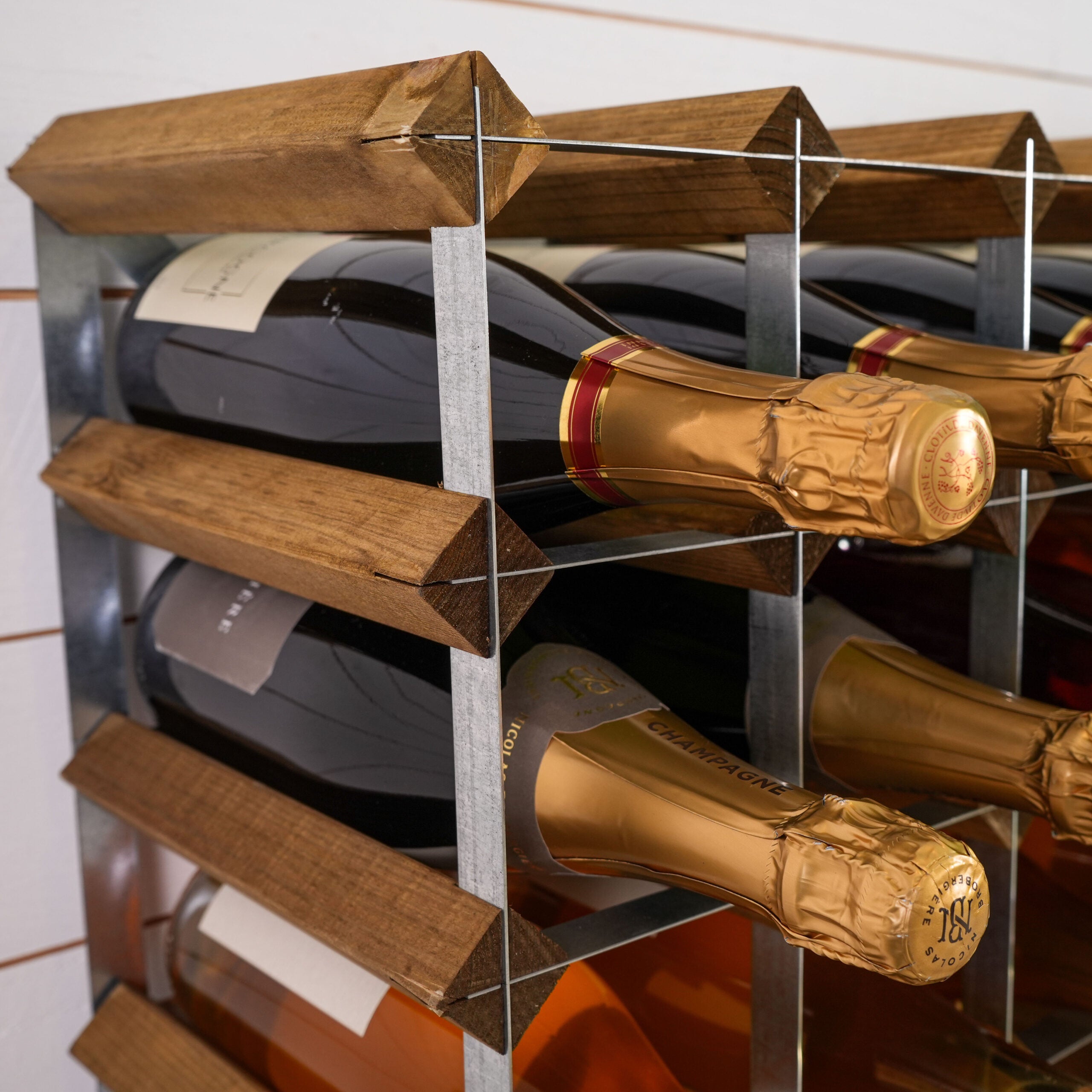 The Swedish Wine Rack Factory Vinställ 12 Flaskor Monterat Ljust Trä-Holykitchen