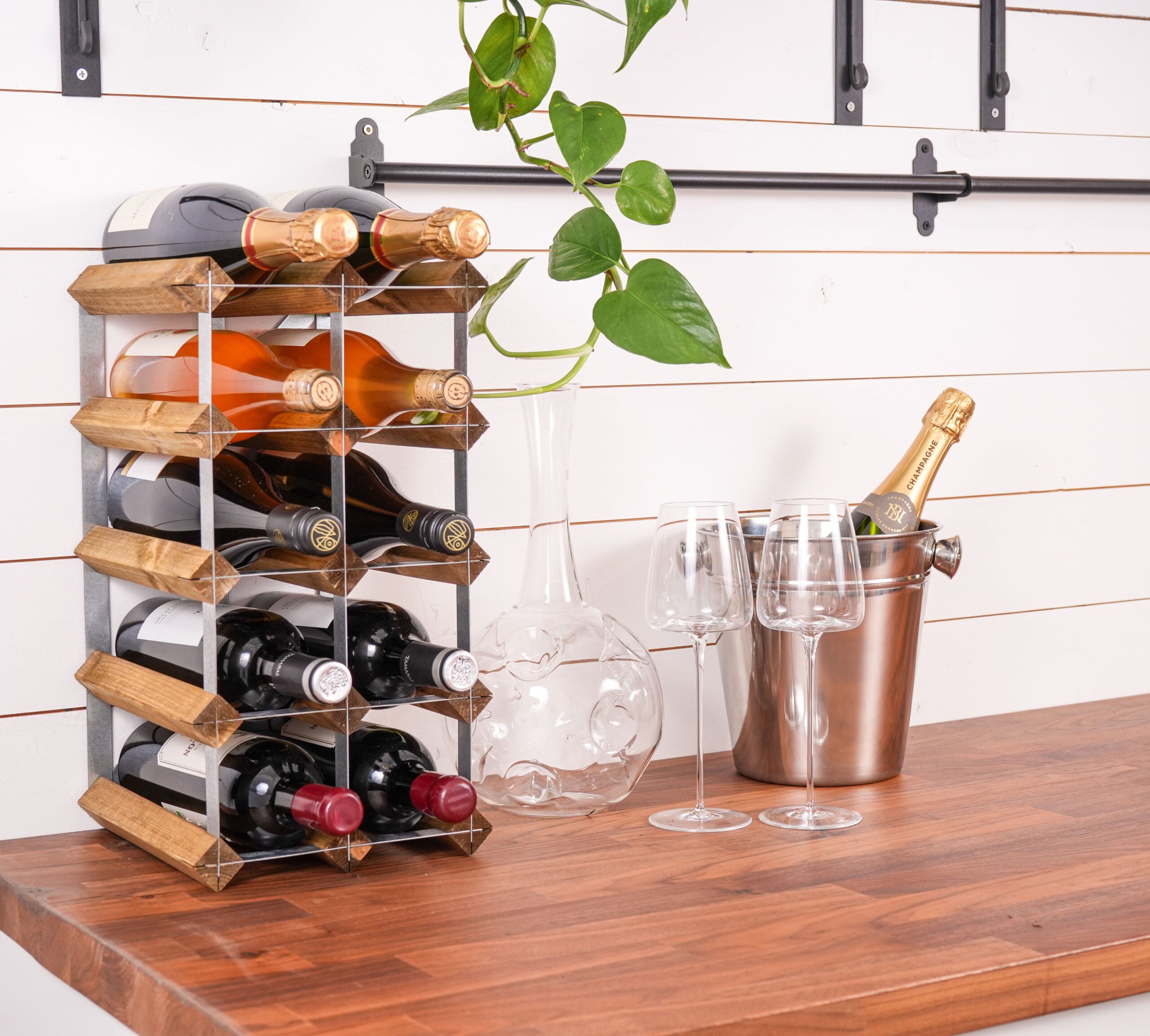 The Swedish Wine Rack Factory Vinställ 12 Flaskor Monterat Ljust Trä-Holykitchen