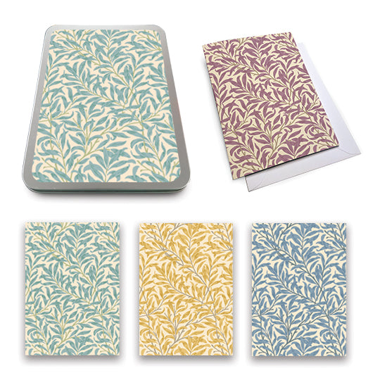 Morris Modern 8 Kort i plåtask Morris Modern, Willow Bough - Blandade färger-Holykitchen