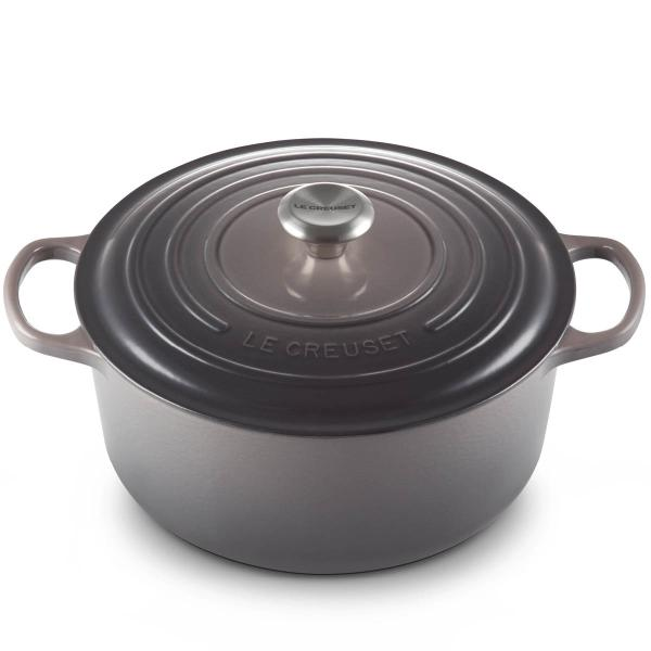 Le Creuset Signature gjutjärnsgryta rund 24 cm 4,2 L Flint-Holykitchen