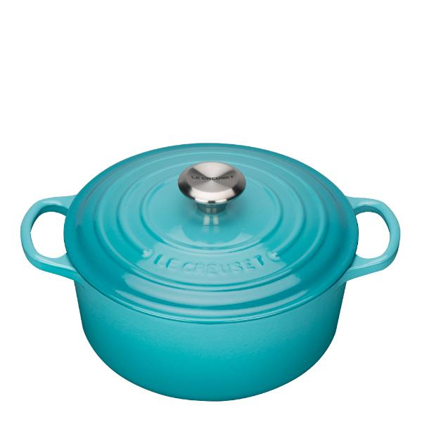 Le Creuset Signature gjutjärnsgryta rund 24 cm 4,2 L Caribbean