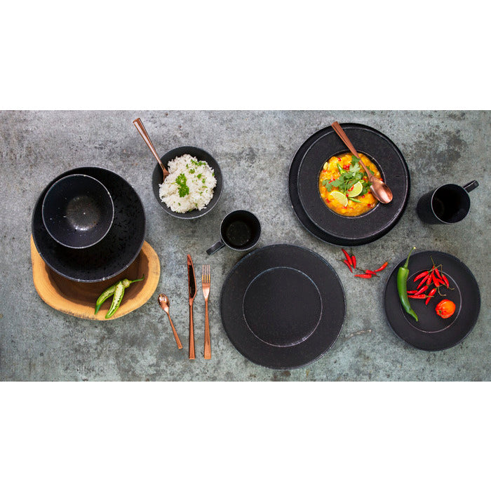 Modern House Black Satin Djup tallrik 27 cm-Holykitchen