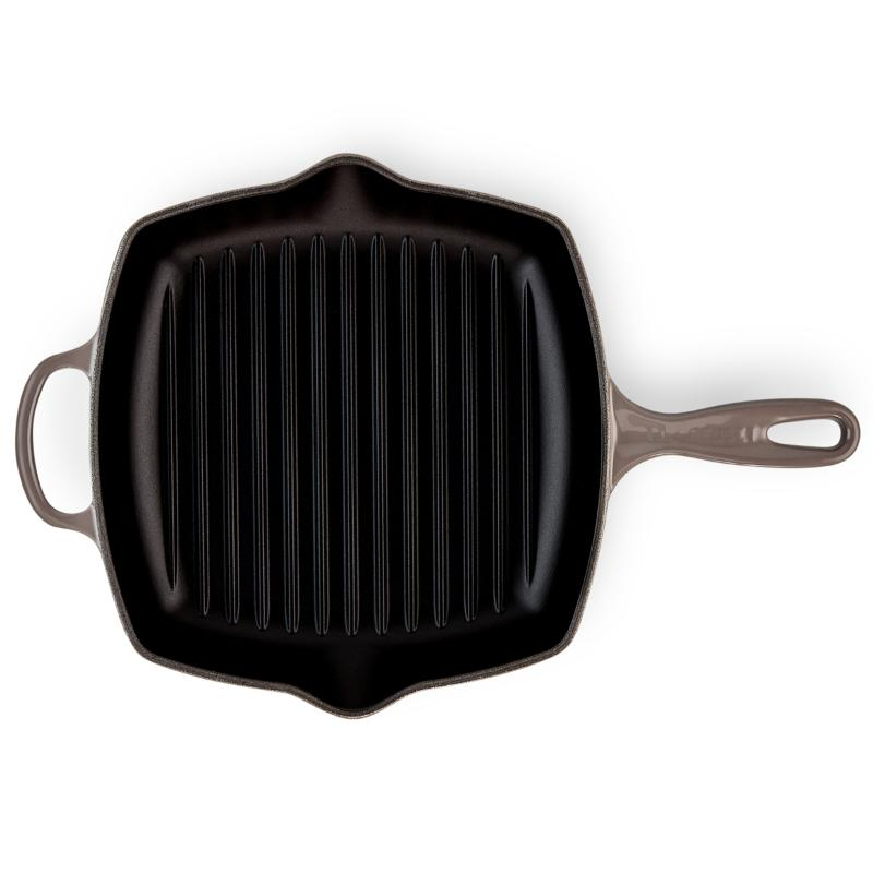 Le Creuset Signature grillpanna kvadratisk gjutjärn 26 cm Flint-Holykitchen