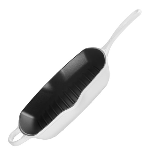 Le Creuset Signature grillpanna kvadratisk gjutjärn 26 cm White-Holykitchen