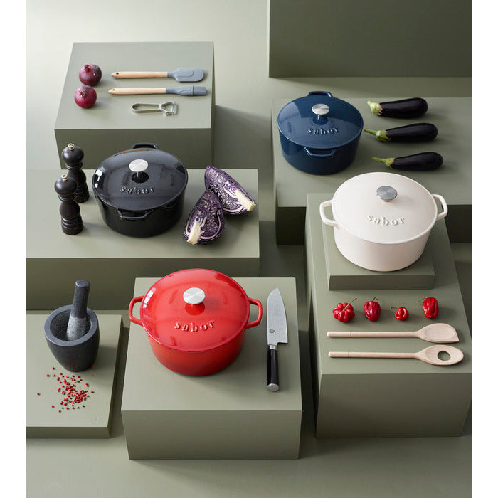 Sabor  Gjutjärnsgryta 6,7 L Svart