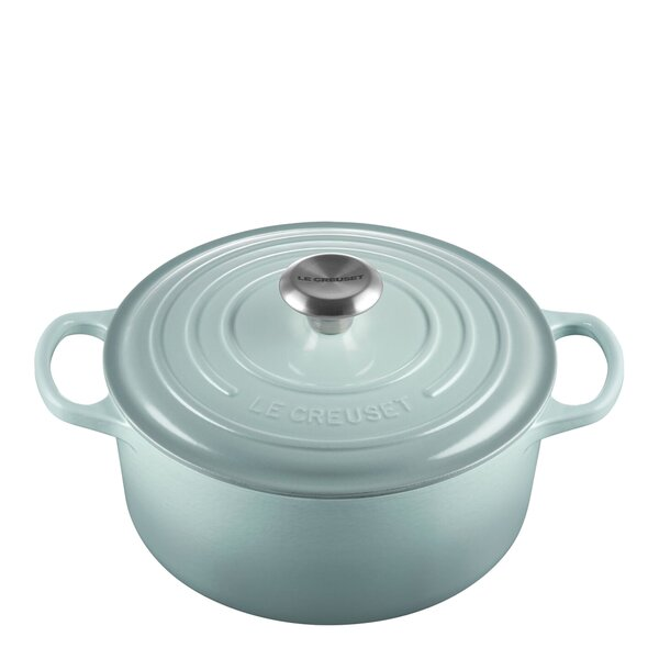 Le Creuset Signature gjutjärnsgryta rund 24 cm 4,2 L Sea Salt-Holykitchen