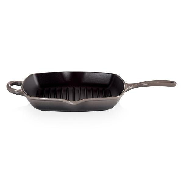Le Creuset Signature grillpanna kvadratisk gjutjärn 26 cm Flint-Holykitchen