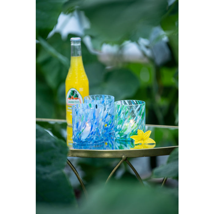 Magnor Swirl dricksglas/lykta blå multi 35 cl-Holykitchen