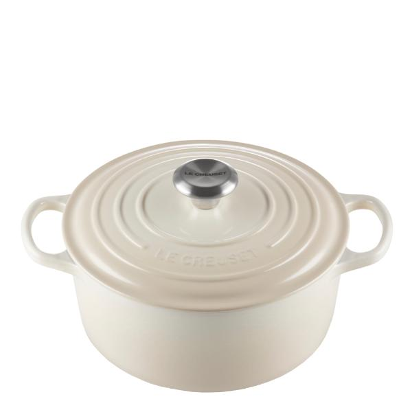 Le Creuset Signature gjutjärnsgryta rund 26 cm 5,3 L Meringue-Holykitchen