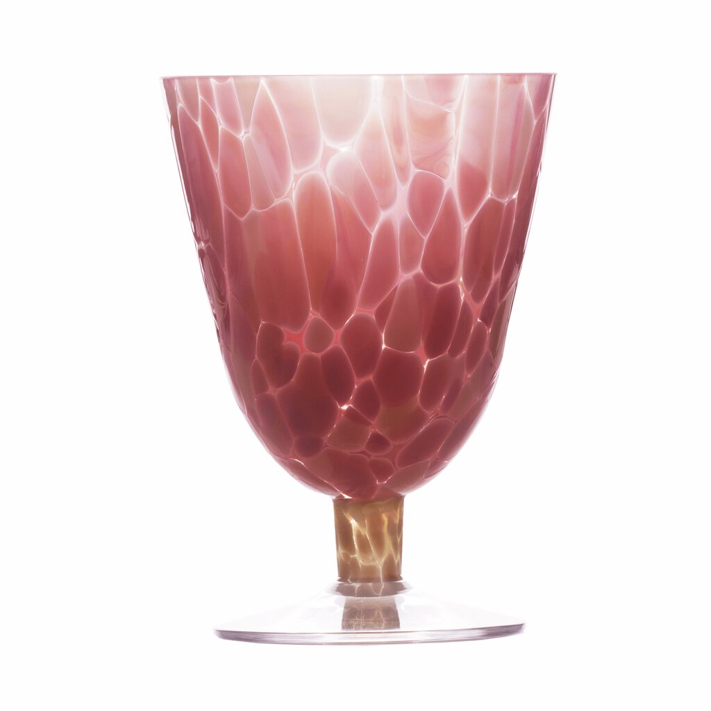 Magnor Jubalong konstglas rosa med gul fot 26 cl-Holykitchen