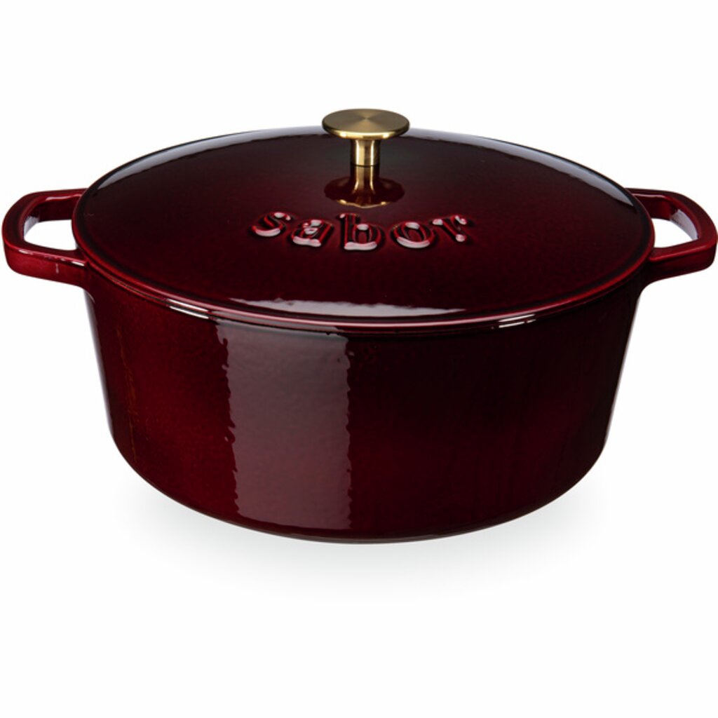 Sabor Gjutjärnsgryta 6,7 L zinfandel/mässing-Holykitchen