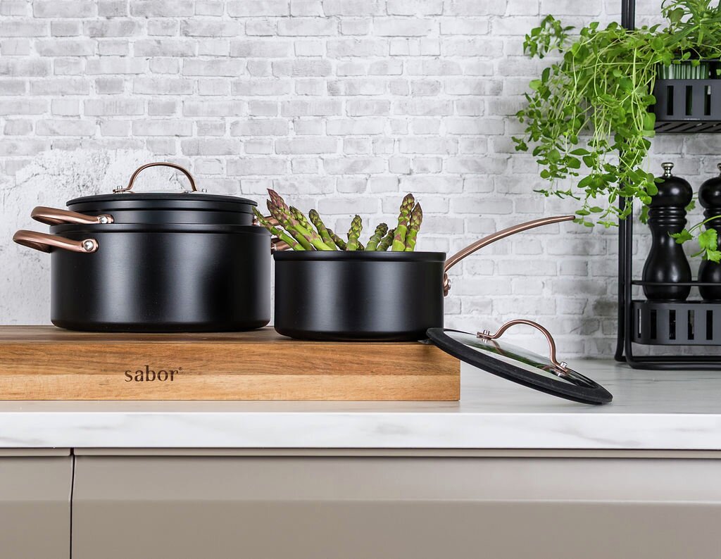 Modern House Black Copper Grytsats s/3 1,5/ 3/ 4,9 l-Holykitchen
