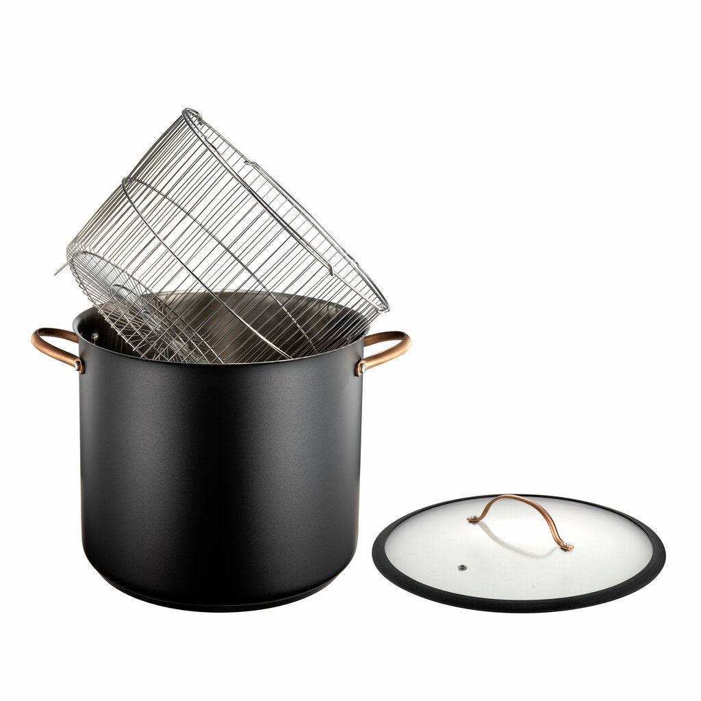 Modern House Black Copper Gryta med ångkorg 18 l-Holykitchen