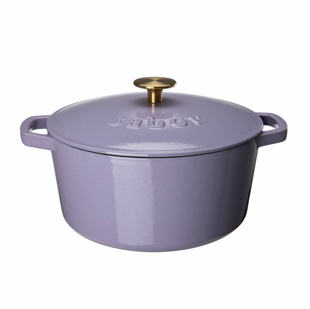 Sabor Gjutjärnsgryta 24 cm 4,4 L lavendel-Holykitchen