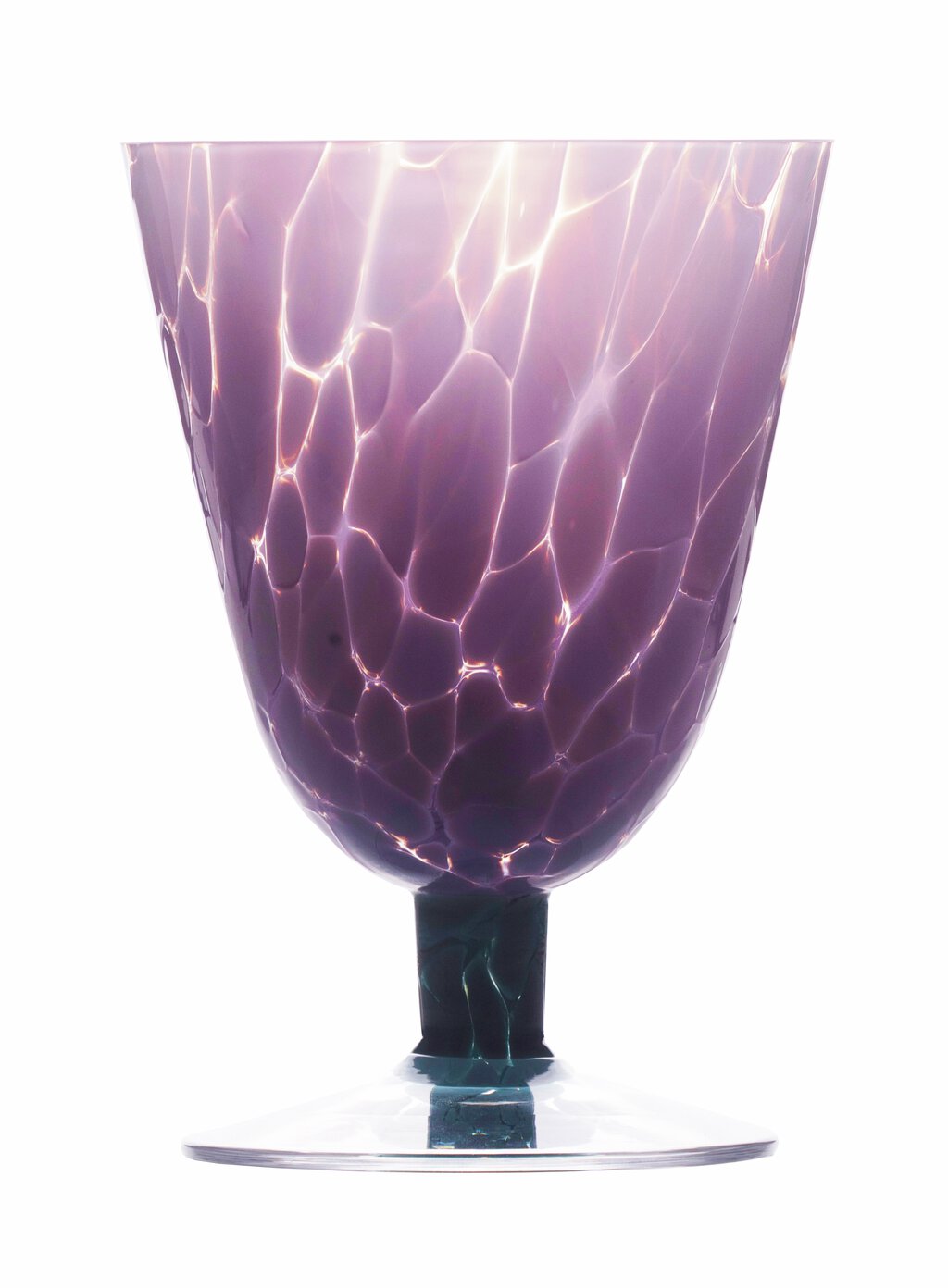 Magnor Jubalong Konstglas lila med turkos fot. 26 cl-Holykitchen