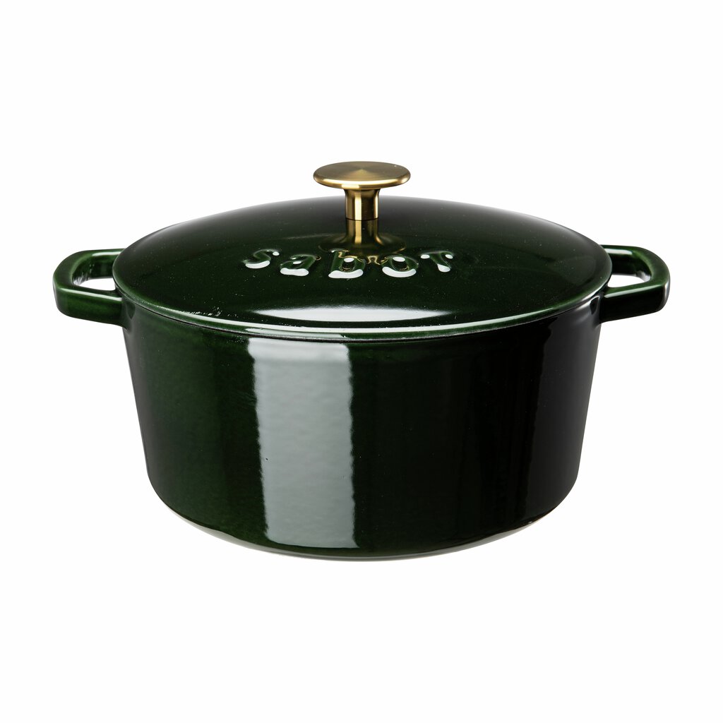 Sabor Gjutjärnsgryta 24 cm 4,4 L mörkgrön-Holykitchen